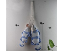 Декоративные деревянные рыбы 38 см (комплект 2шт) BLUE2