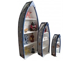 Этажерка в морском стиле Лодка (комплект 3 шт) Этажерка в морском стиле Лодка (комплект 3 шт)