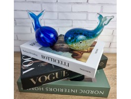 Стеклянная фигурка Кит в стиле Мурано. 11х 9 см