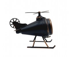Модель вертолета с часами и тайником, металл 17*20*16 см  M031A