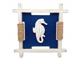 Набор декоративных морских панно, дерево, канат, 27см -4 шт. Набор декоративных морских панно, дерево, канат, 27см -4 шт.