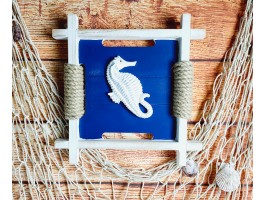 Набор декоративных морских панно, дерево, канат, 27см -4 шт. Набор декоративных морских панно, дерево, канат, 27см -4 шт.