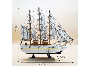 Декоративная модель корабля, дерево 23х4х23см  F