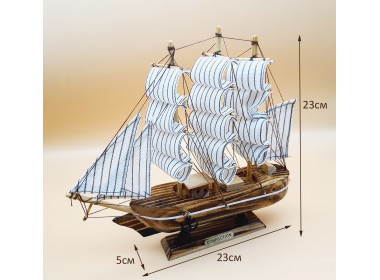 Декоративная модель корабля, дерево 23х4х23см  D
