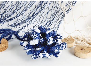 Декоративный Коралл  13х11х8 см, Морской декор, ROUND BLUE