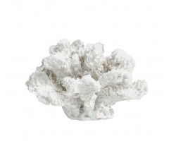 Декоративный Коралл  13х11х8 см, Морской декор, ROUND white