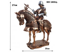 Статуэтка Рыцарь на коне , 27х25х11см, камень, металл 993-1 Статуэтка Рыцарь на коне , 27х25х11см, камень, металл 993-1