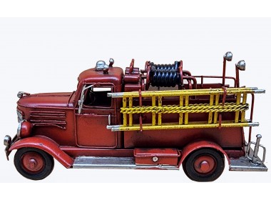 Пожарная машина,  коллекционная ретро-модель 23х8х10см, металл ART 7641