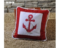 Декоративная подушка ЯКОРЬ 36 см, красный цвет