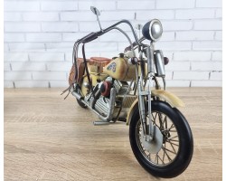 Фигурка мотоцикла YELLOW INDIAN MORTORCYCLE 43x16x23 см, металл. ручная работа ART966-Y