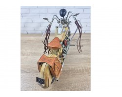 Фигурка мотоцикла YELLOW INDIAN MORTORCYCLE 43x16x23 см, металл. ручная работа ART966-Y