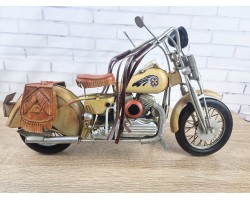 Фигурка мотоцикла YELLOW INDIAN MORTORCYCLE 43x16x23 см, металл. ручная работа ART966-Y