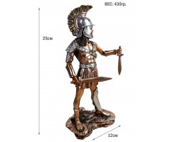 Статуэтка Воин Гладиатор, 25х12х7см, камень, металл 998