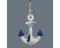 декоративный Якорь с яхтой 30см, дерево декоративный Якорь с яхтой 30см, дерево