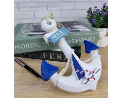 декоративный Якорь с яхтой 30см, дерево декоративный Якорь с яхтой 30см, дерево