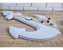 Якорь настенный WHITE 33см, дерево