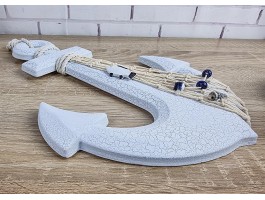 Якорь настенный WHITE 33см, дерево