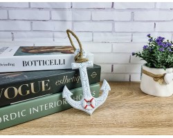 Якорь настенный WHITE  18см, дерево