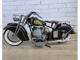 Модель мотоцикла INDIAN MORTORCYCLE 1944г. 34x13x17 см, металл. ручная работа ART2997