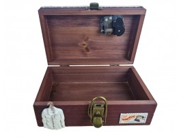 Шкатулка для рукоделия музыкальная 21х13см, дерево. Iron New ручная работа