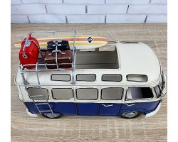 Фигурка  Ретро модель  автобуса Volkswagen T1, металл, 27х13х17 см, Коллекционная модель