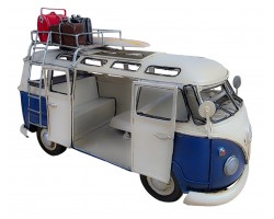 Фигурка Ретро модель автобуса Volkswagen T1, металл, 27х13х17 см, Коллекционная модель Фигурка Ретро модель автобуса Volkswagen T1, металл, 27х13х17 см, Коллекционная модель