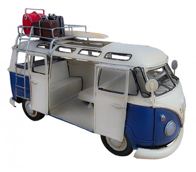 Фигурка  Ретро модель  автобуса Volkswagen T1, металл, 27х13х17 см, Коллекционная модель