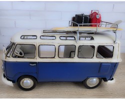 Фигурка Ретро модель автобуса Volkswagen T1, металл, 27х13х17 см, Коллекционная модель Фигурка Ретро модель автобуса Volkswagen T1, металл, 27х13х17 см, Коллекционная модель
