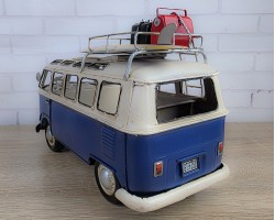 Фигурка Ретро модель автобуса Volkswagen T1, металл, 27х13х17 см, Коллекционная модель Фигурка Ретро модель автобуса Volkswagen T1, металл, 27х13х17 см, Коллекционная модель