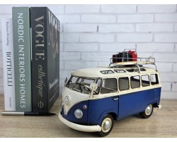 Фигурка Ретро модель автобуса Volkswagen T1, металл, 27х13х17 см, Коллекционная модель Фигурка Ретро модель автобуса Volkswagen T1, металл, 27х13х17 см, Коллекционная модель
