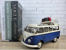 Фигурка  Ретро модель  автобуса Volkswagen T1, металл, 27х13х17 см, Коллекционная модель