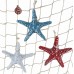 Декоративная Морская звезда 15 см (комплект 3шт) белая, голубая, красная
