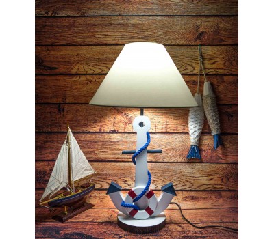 Лампа настольная в морском стиле "Якорь" 60см