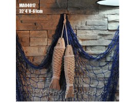 Декоративные деревянные рыбы 55 см  (комплект 2шт)  Nature