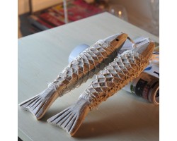 Декоративные деревянные рыбы 55 см  (комплект 2шт)  Nature