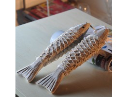 Декоративные деревянные рыбы 55 см  (комплект 2шт)  Nature
