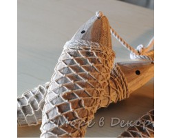 Декоративные деревянные рыбы 55 см  (комплект 2шт)  Nature
