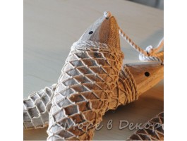 Декоративные деревянные рыбы 55 см  (комплект 2шт)  Nature