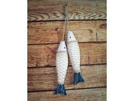 Декоративные деревянные рыбы 28 см (комплект 2шт)