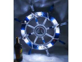 Штурвал с LED подсветкой 62 см, дерево, Welcome