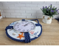 Часы  Морские 25х25 см, дерево,  морской декор