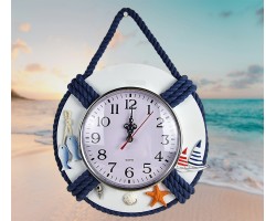 Часы  Морские 25х25 см, дерево,  морской декор
