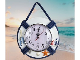 Часы  Морские 25х25 см, дерево,  морской декор
