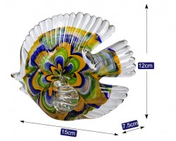 Стеклянная фигурка Рыбка в стиле Мурано. 15х4х13 см Ruff Fish Flower