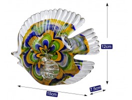Стеклянная фигурка Рыбка в стиле Мурано. 15х4х13 см Ruff Fish Flower