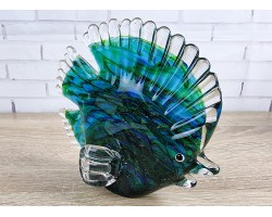 Стеклянная фигурка Рыбка в стиле Мурано. 15х4х13 см Ruff Fish Green