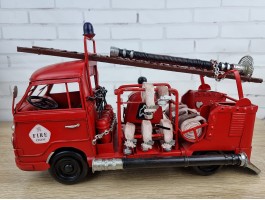 Фигурка Пожарная машина Volkswagen 1956г., коллекционная ретро-модель 35х15х20см, металл ART 562R Фигурка Пожарная машина Volkswagen 1956г., коллекционная ретро-модель 35х15х20см, металл ART 562R