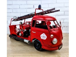 Фигурка Пожарная машина Volkswagen 1956г., коллекционная ретро-модель 35х15х20см, металл ART 562R Фигурка Пожарная машина Volkswagen 1956г., коллекционная ретро-модель 35х15х20см, металл ART 562R