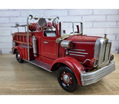 Коллекционная Ретро модель пожарной машины . 40х14х16 см, Металл ART345