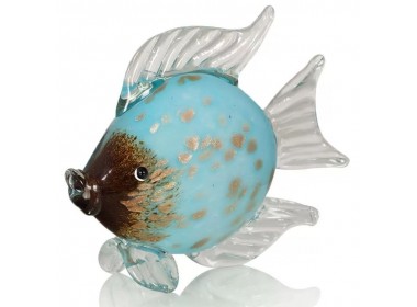 Рыбка. Стеклянная фигурка в стиле Мурано. 23х18х8 см